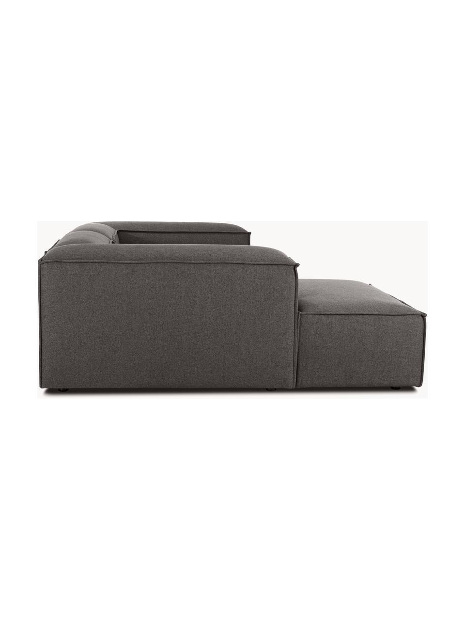 Sofá rinconera modular Lennon, Tapizado: 100% poliéster Alta resis, Estructura: madera contrachapada de p, Patas: plástico Este producto es, Tejido gris antracita, An 238 x F 180 cm, chaise longue derecha