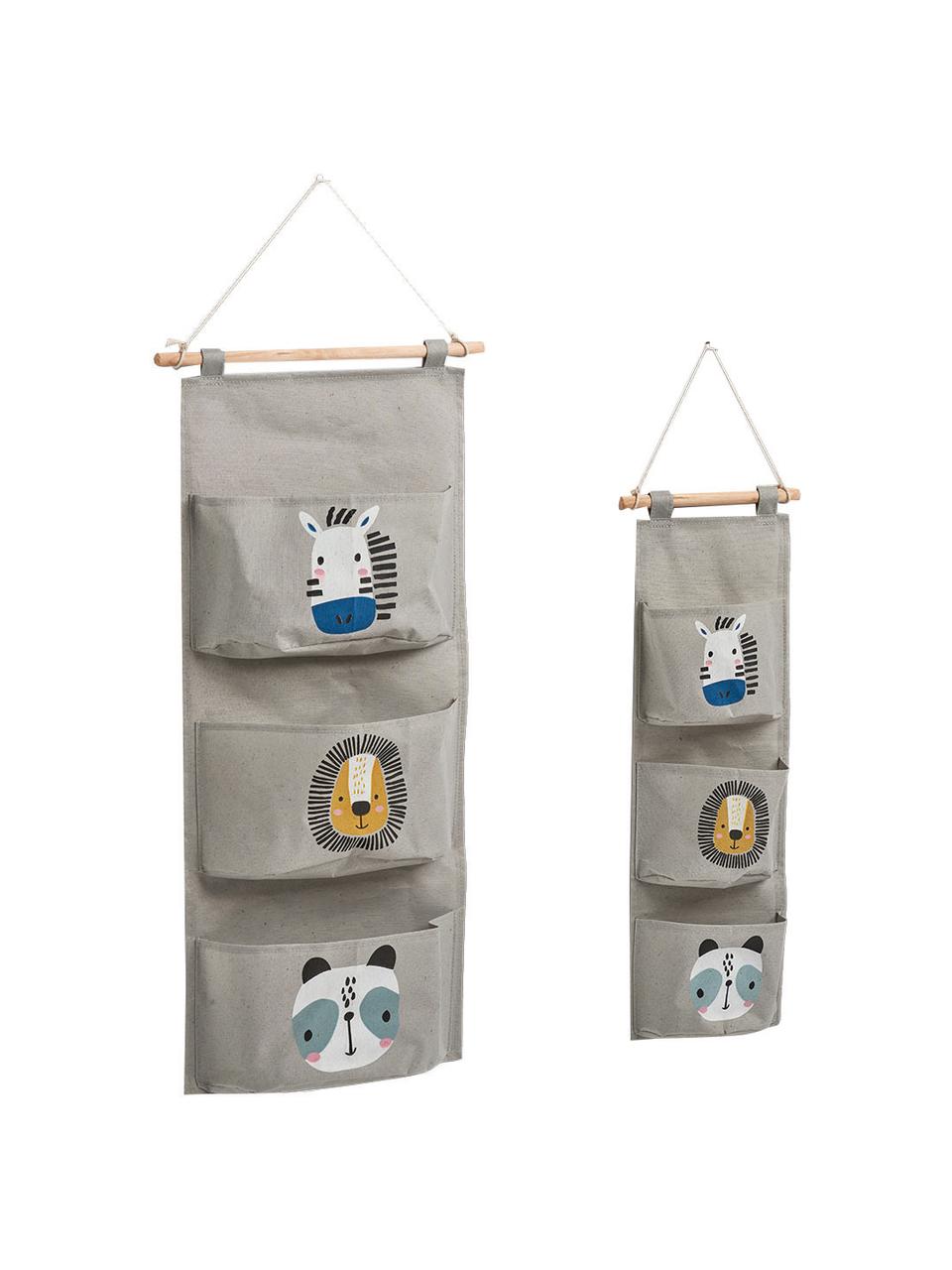 Organisateur à suspendre enfant Animals, Gris, multicolore, larg. 20 x haut. 60 cm