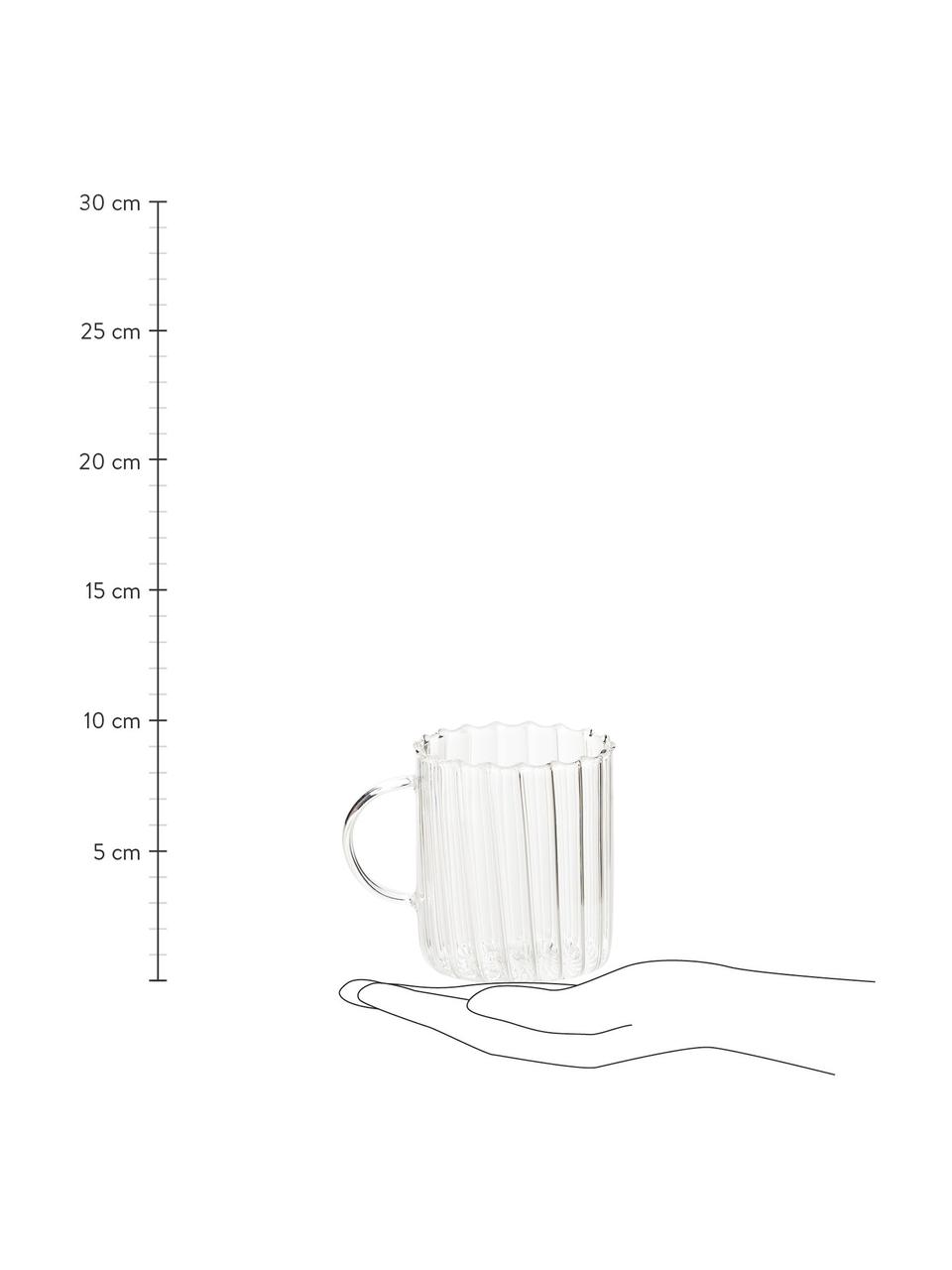 Tazza da tè in vetro borosilicato Boro 2 pz, Vetro borosilicato, Trasparente, Ø 8 x Alt. 10 cm