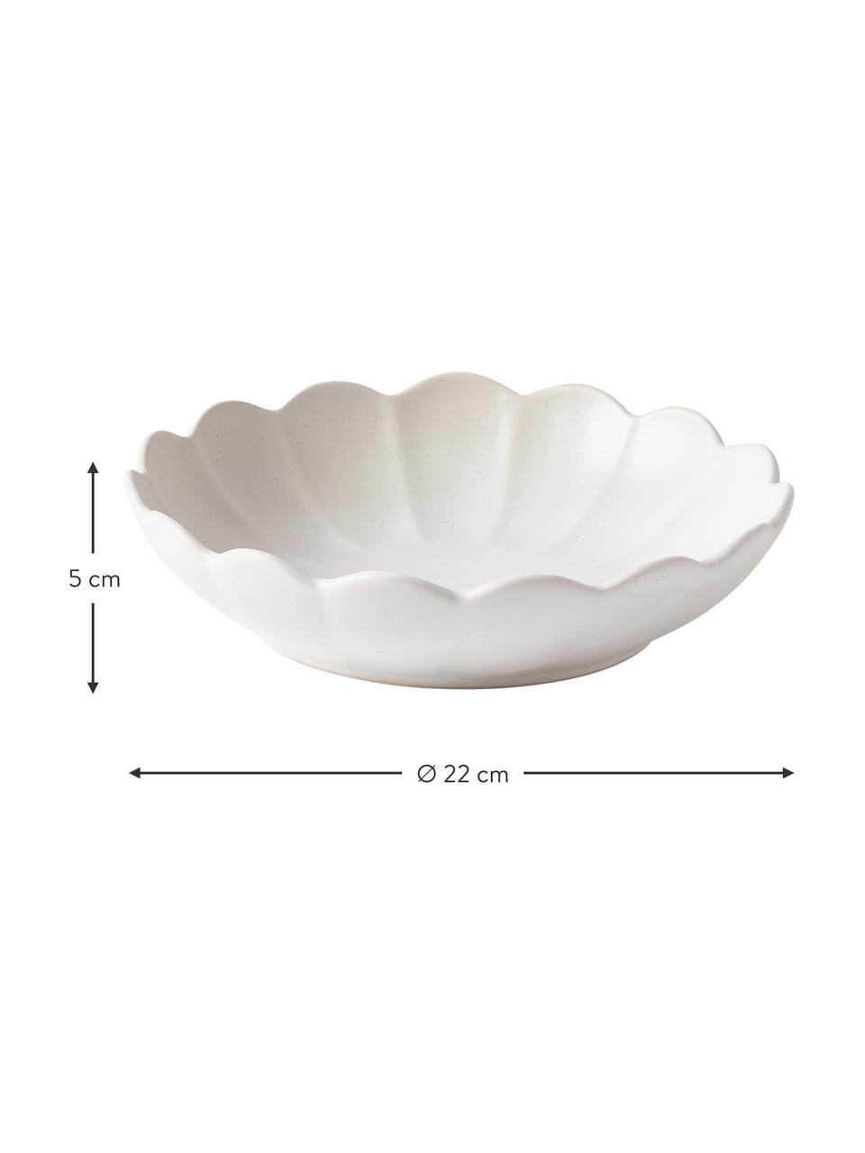 Boles Sabina, 4 uds., Gres, Blanco, Ø 22 cm
