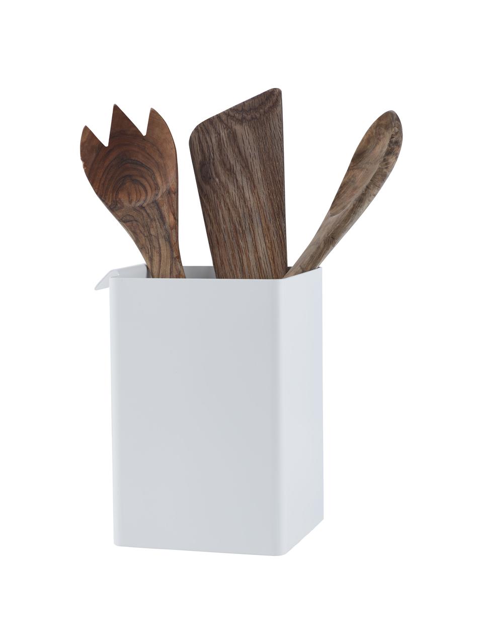 Ocelový kuchyňský úložný box Flex, Potažená ocel, Bílá, Š 11 cm, V 16 cm