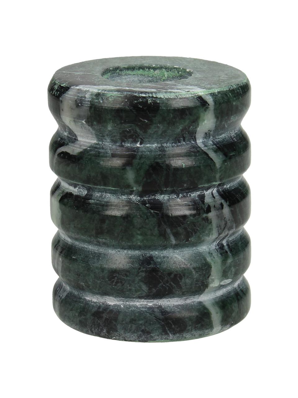 Marmor-Kerzenhalter Jim, Marmor, Grün, marmoriert, Ø 5 x H 6 cm
