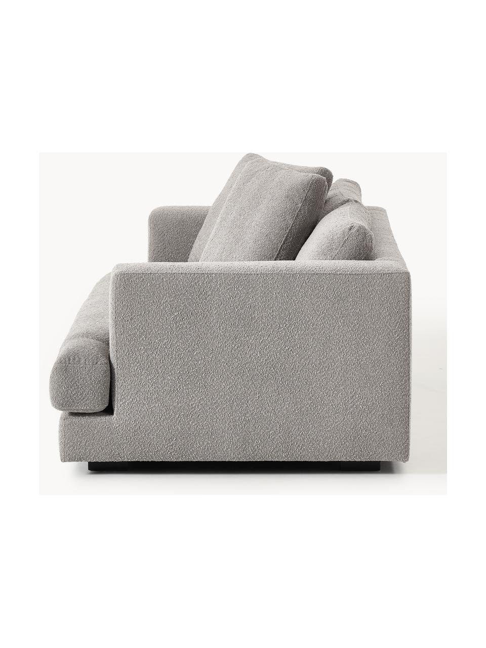 Sofa Bouclé Tribeca (2-osobowa), Tapicerka: Bouclé (93% poliester, 6%, Stelaż: drewno bukowe, drewno sos, Nogi: drewno sosnowe Ten produk, Szary Bouclé, S 185 x G 104 cm