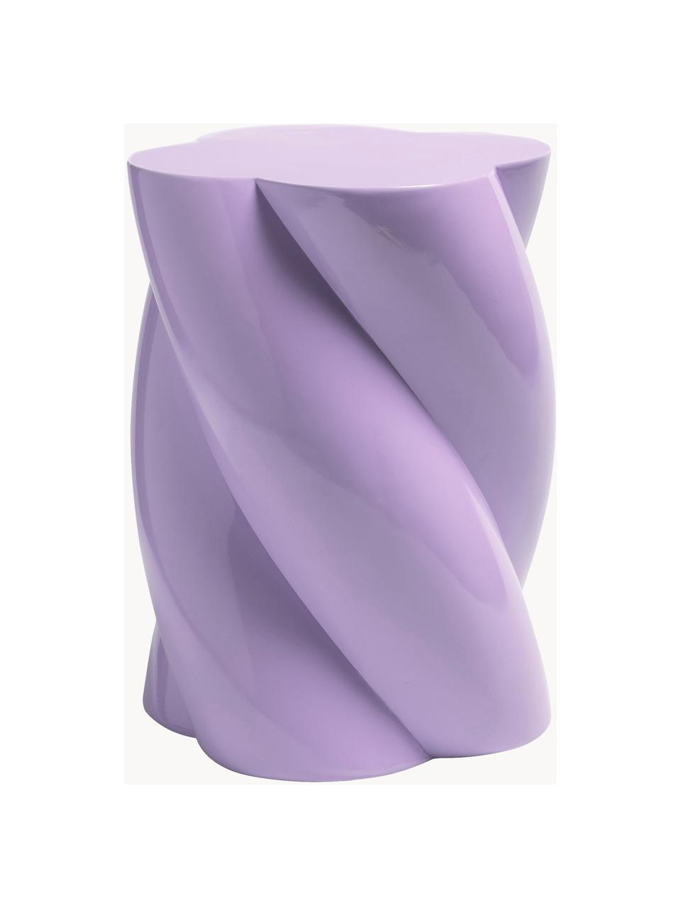 Mesa auxiliar Marshmallow, Fibras de vidrio, Lavanda, Ø 30 x Al 40 cm