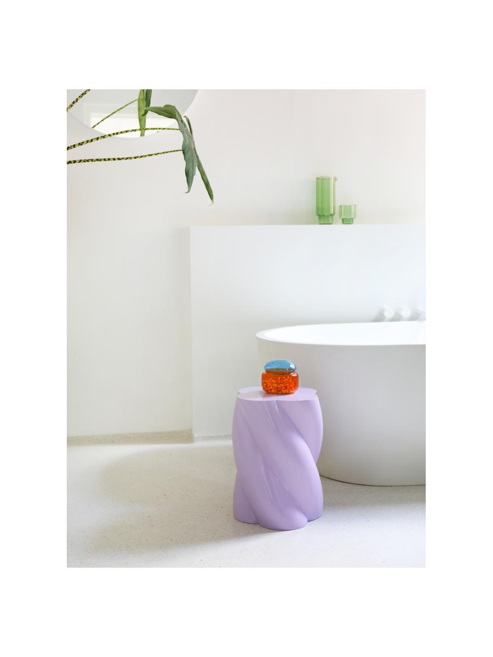 Mesa auxiliar Marshmallow, Fibras de vidrio, Lavanda, Ø 30 x Al 40 cm