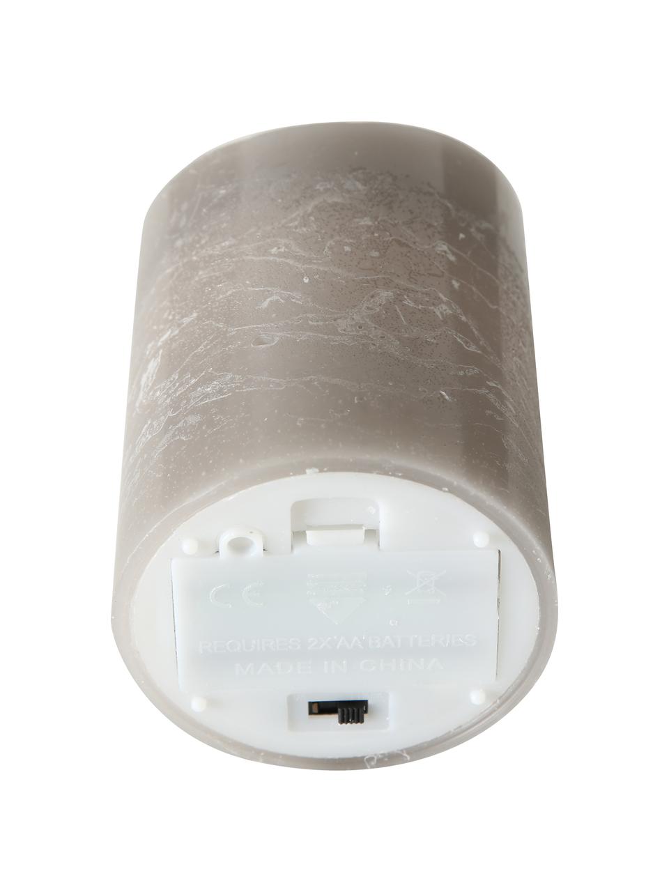 LED-Kerze Bino, Grau, Ø 8 x H 12 cm