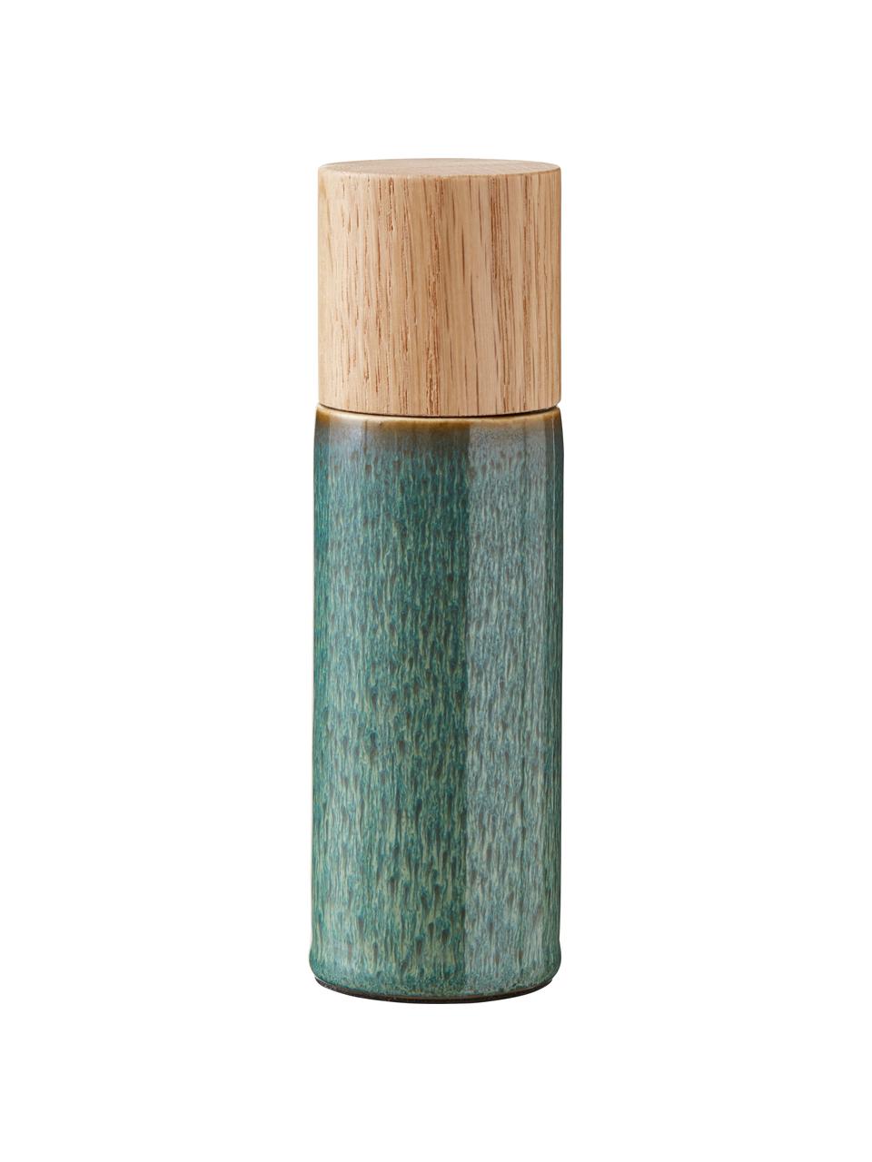 Salière et poivrière Bitz, 2 élém., Tons verts, bois clair, Ø 5 x haut. 17 cm