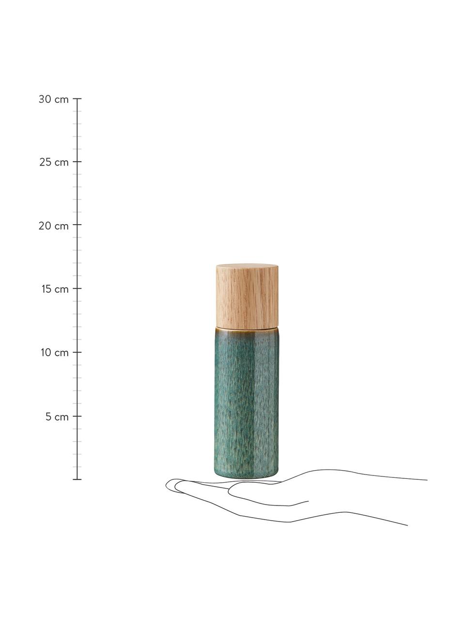 Zout- en peperstrooier-set Bizz, 2-delig, Deksel: hout, Groentinten, beige, hout, Ø 5 x H 17 cm