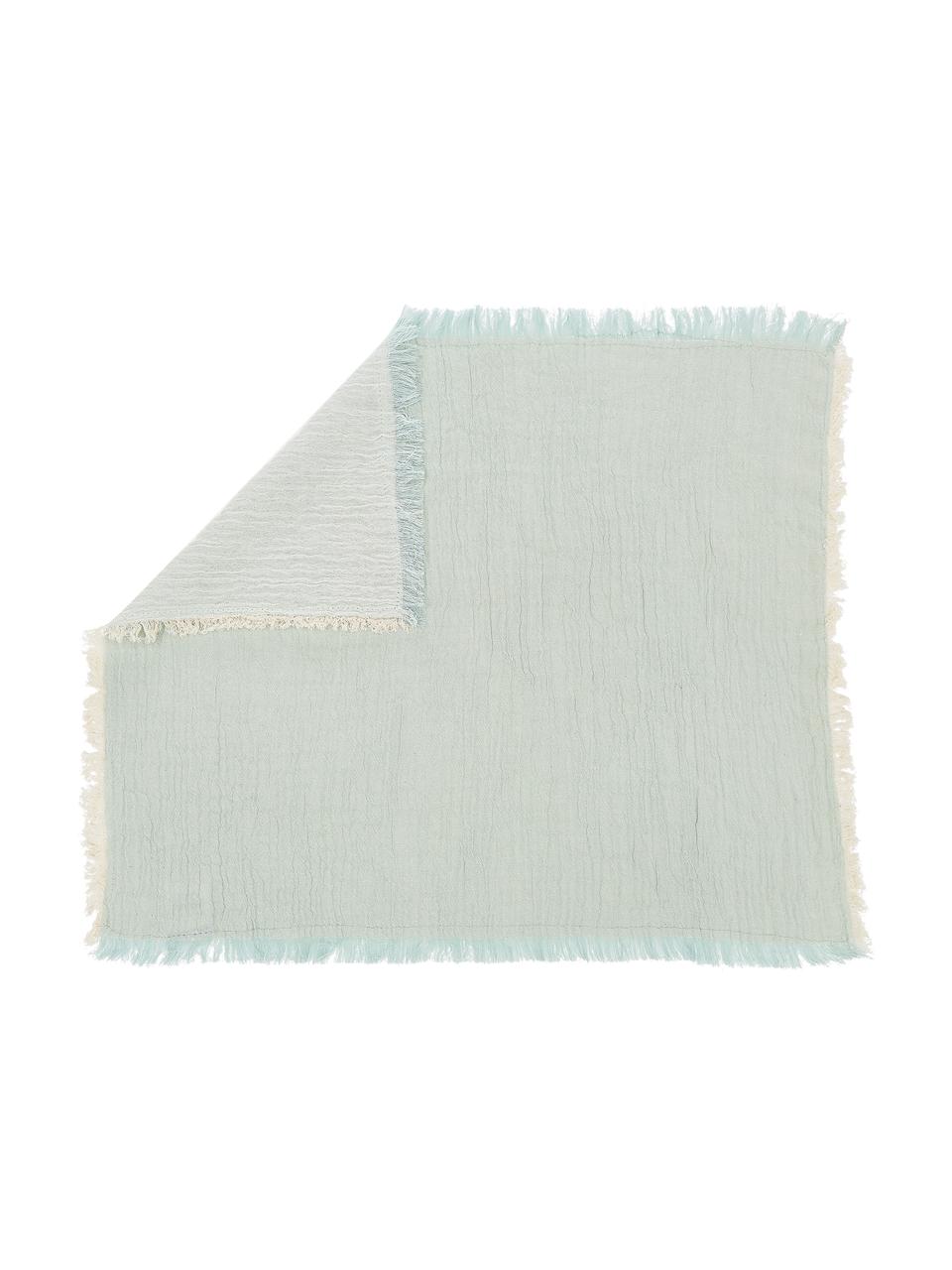 Plátěný ubrousek Layer, 4 ks, 100 % bavlna, Světle zelená, Š 45 cm, D 45 cm