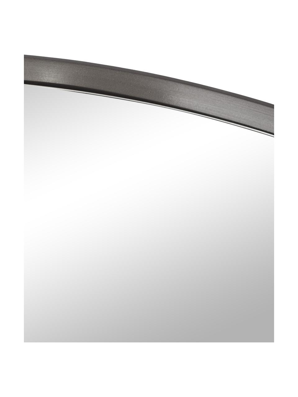 Specchio da parete rotondo con cornice grigio scuro Ada, Cornice: metallo zincato, Superficie dello specchio: lastra di vetro, Retro: pannello di fibra a media, Grigio scuro, Ø 80 cm