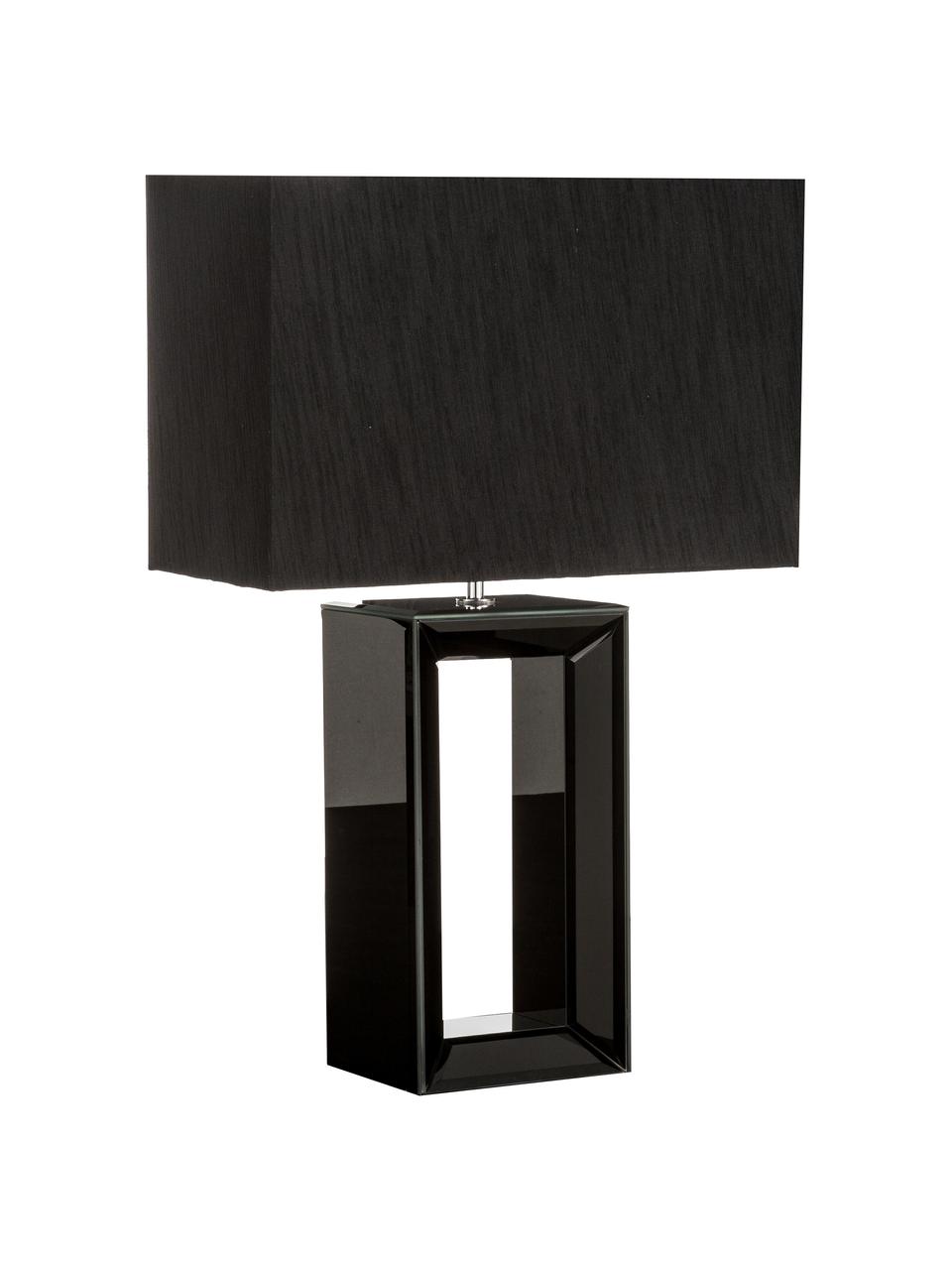 Lámpara de mesa grande Serafina, Pantalla: tela, Negro, An 38 x Al 58 cm