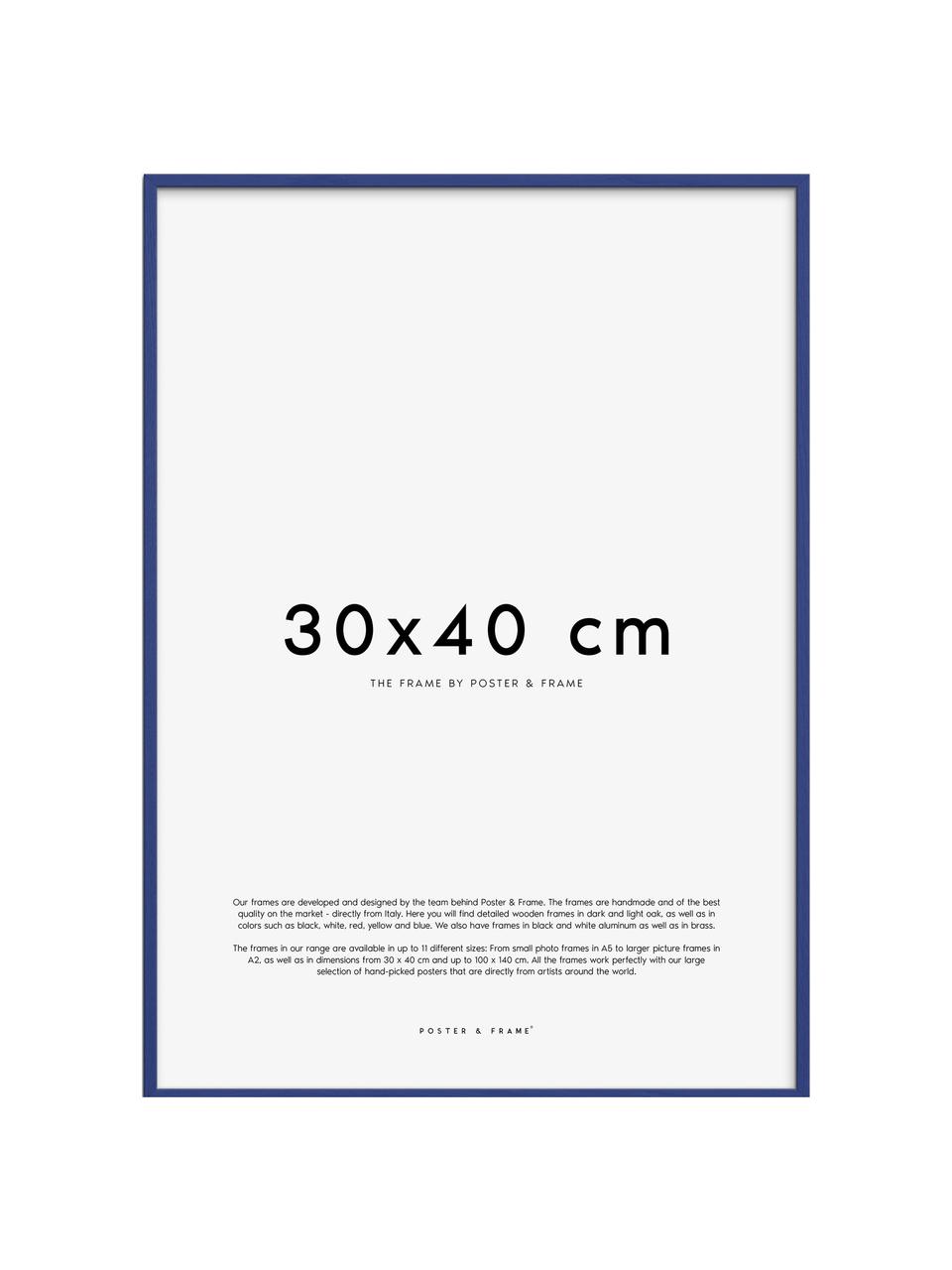 Cadre photo artisanal Explore, tailles variées, Bleu foncé, 30 x 40 cm