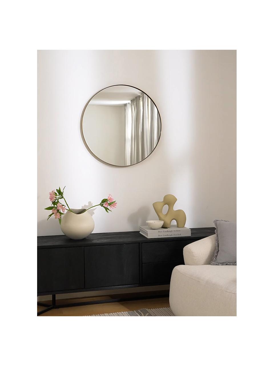 Espejo de pared redondo Lacie, Parte trasera: tablero de fibras de dens, Dorado, Ø 40 cm
