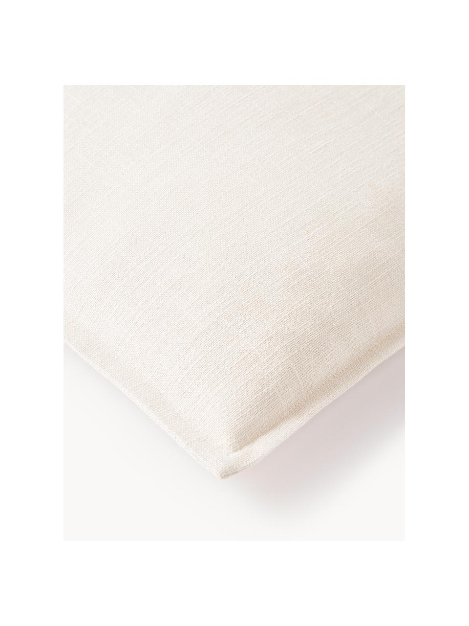 Copricuscino in cotone Vicky, 100% cotone, Bianco crema, Larg. 50 x Lung. 50 cm