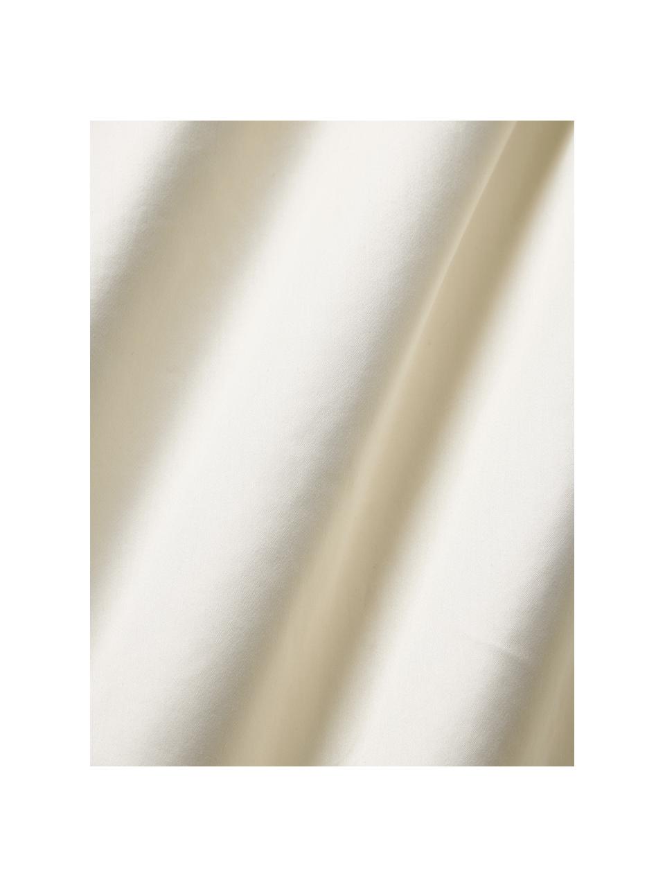 Lenzuolo con angoli boxspring in raso di cotone Premium, Beige chiaro, Larg. 90 x Lung. 200 cm, Alt. 35 cm