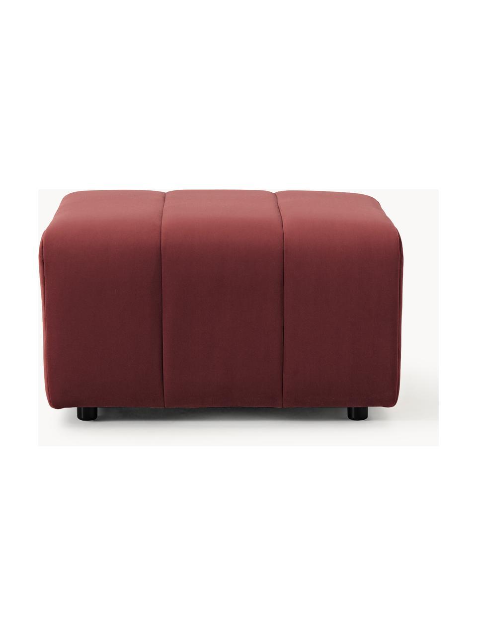 Pouf en velours Lena, Velours lie de vin, larg. 78 x prof. 75 cm