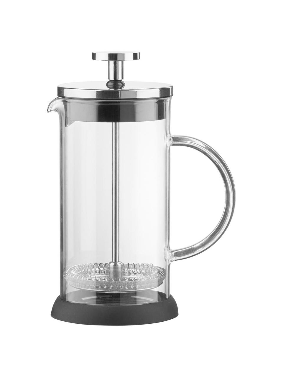 Cafetière Beata, Transparent, couleur argentée, noir, Ø 14 x haut. 22 cm