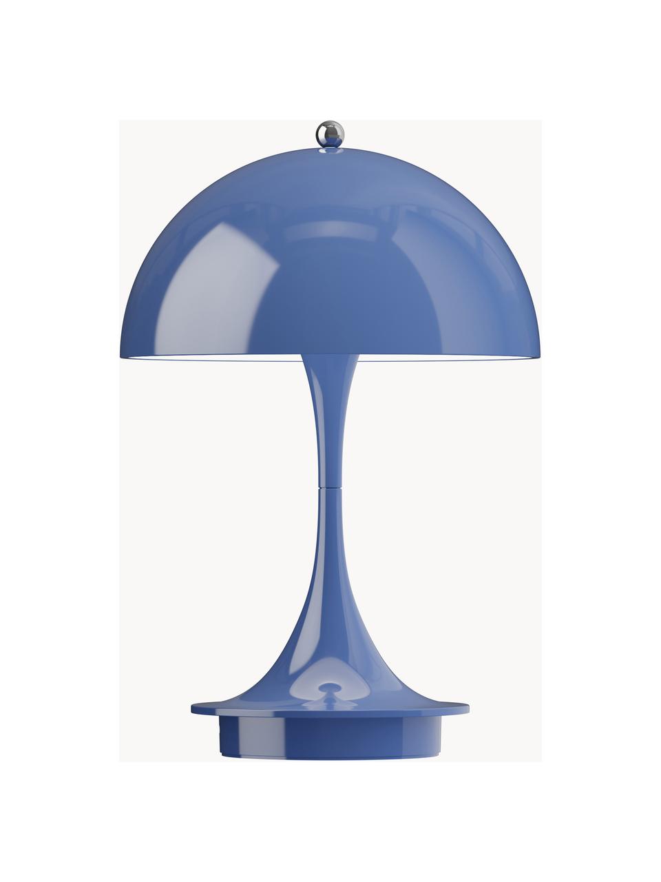 Mobile dimmbare LED-Tischlampe Panthella, H 24 cm, Kunststoff, Kunststoff Blau, Ø 16 x H 24 cm