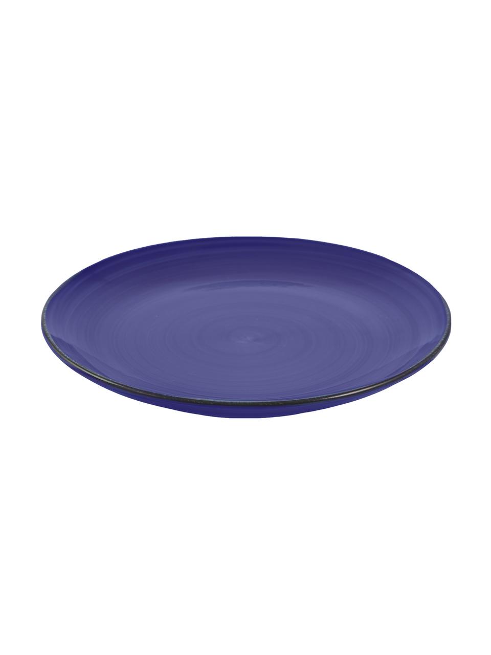 Ručně malovaný snídaňový talíř Baita, 6 ks, Modrá