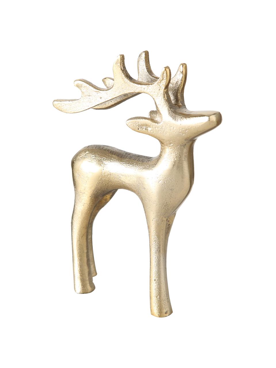 Cerfs décoratifs Taisto, 2 élém., Aluminium, enduit, Doré, Lot de différentes tailles