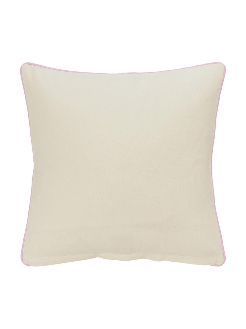 Housse de coussin 45x45 en coton bio Careen, 100 % coton bio, certifié GOTS, Multicolore, larg. 45 x long. 45 cm