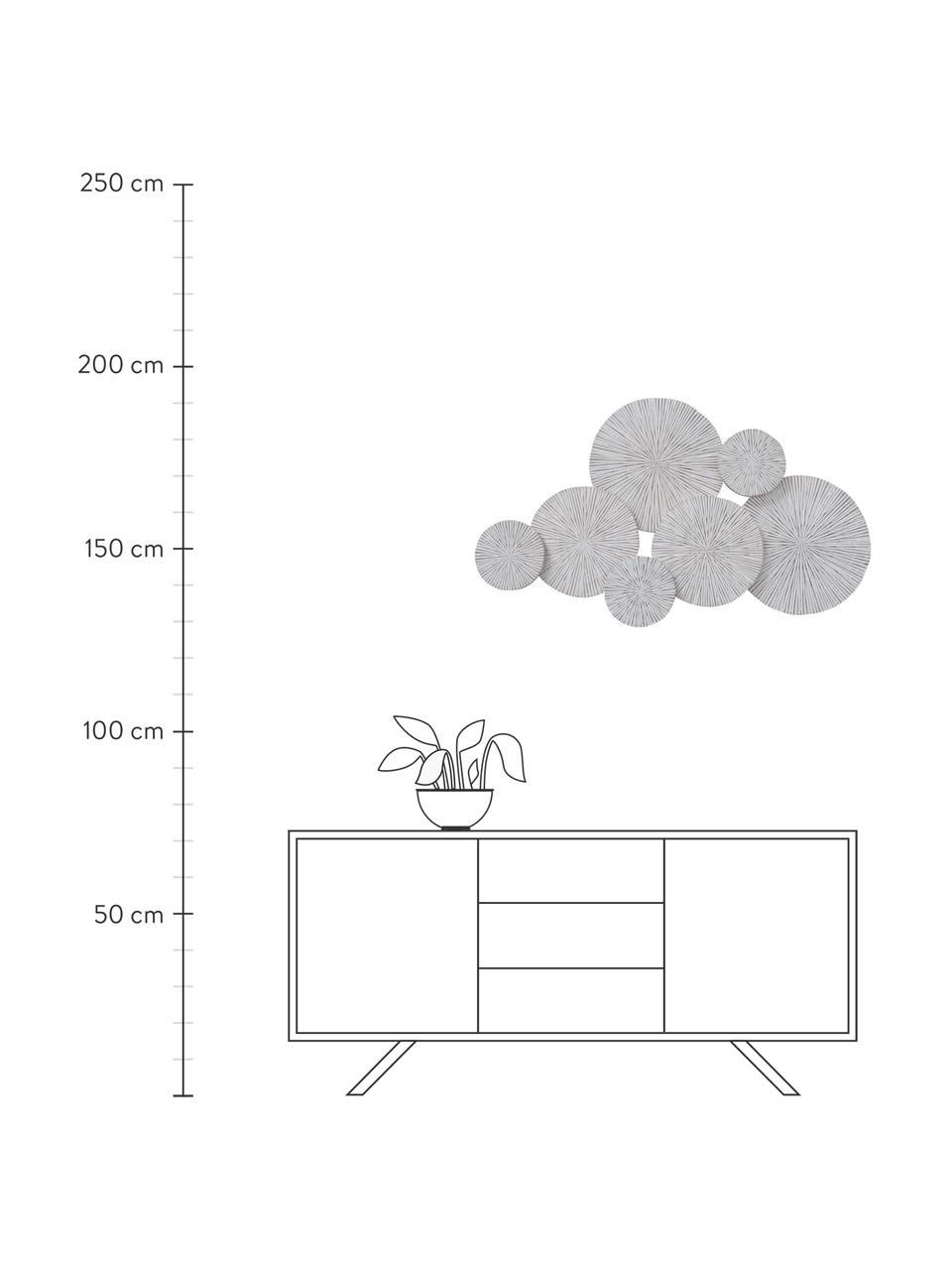 Velká nástěnná dřevěná dekorace Jylling, Dřevo, Tlumeně bílá, béžová, Š 108 cm, V 63 cm