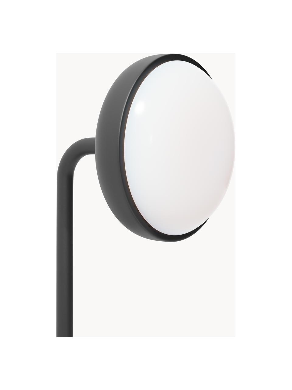 Aplique LED James, Pantalla: vidrio opalino, Estructura: metal, Negro mate, An 22 x Al 50 cm