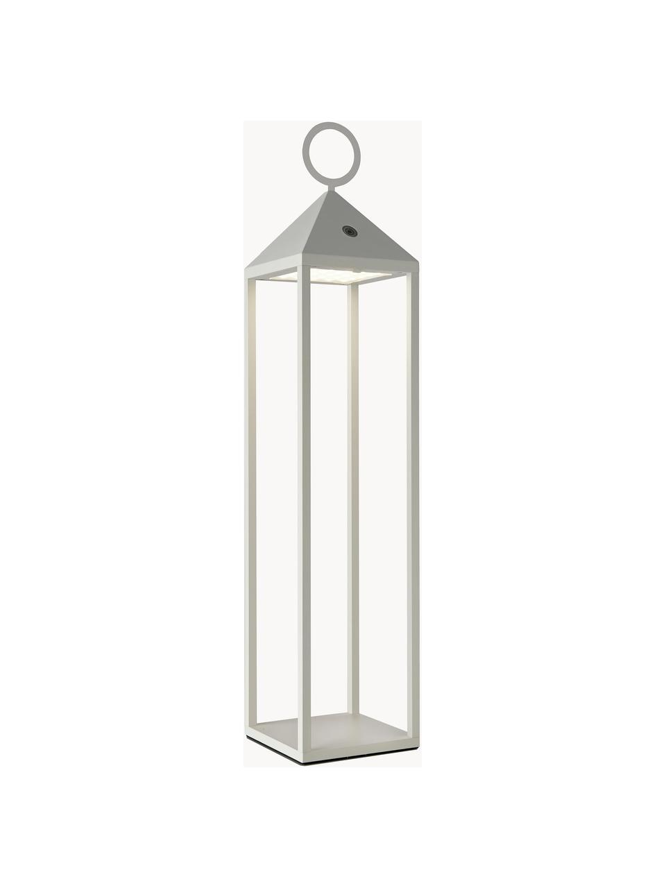 Lampada portatile a LED dimmerabile da esterno Cargo, Struttura: alluminio laccato, Bianco trasparente, Larg. 14 x Alt. 67 cm