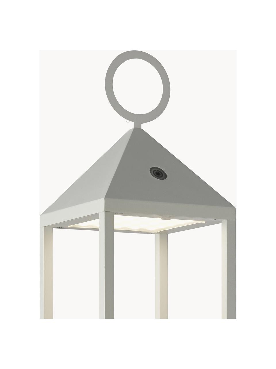 Mobiele dimbare LED outdoor lamp Cargo, Diffuser: kunststof, Wit, transparant, B 14 x H 67 cm