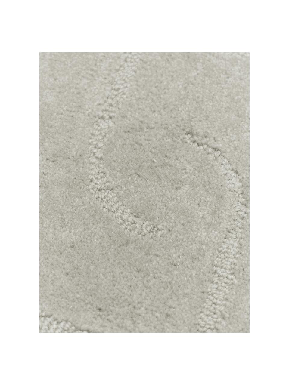 Handgetufteter Wollteppich Mason, Flor: 100 % Wolle, Hellgrau, B 160 x L 230 cm (Größe M)