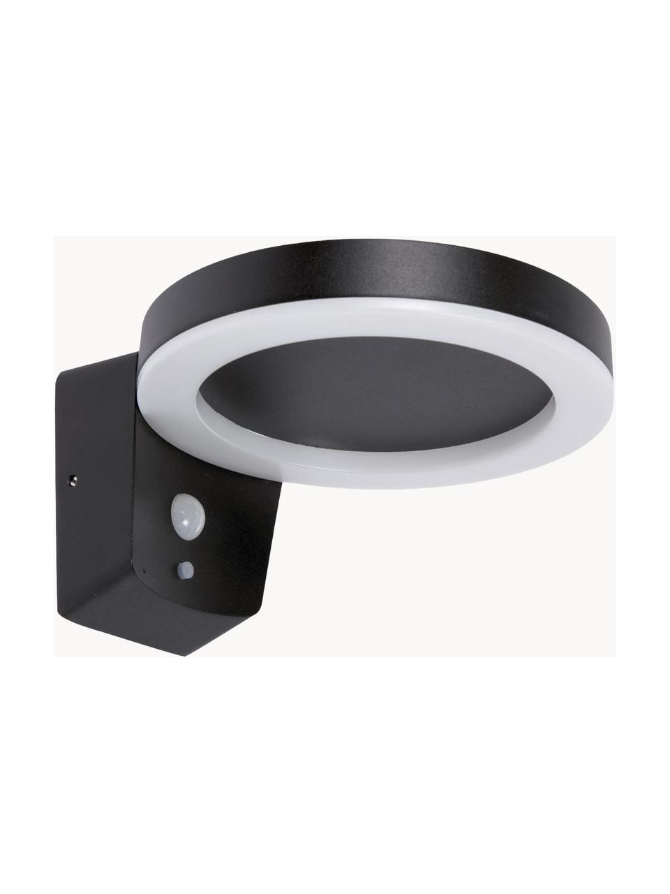 Solárne nástenné svietidlo s pohybovým senzorom Berarda, Čierna, biela, Š 16 x H 19 cm