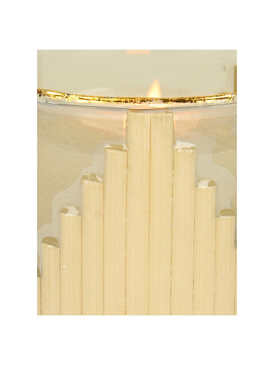 Świecznik na tealighty Bixbite, Szklanka, Odcienie beżowego, odcienie złotego, Ø 10 x W 11 cm