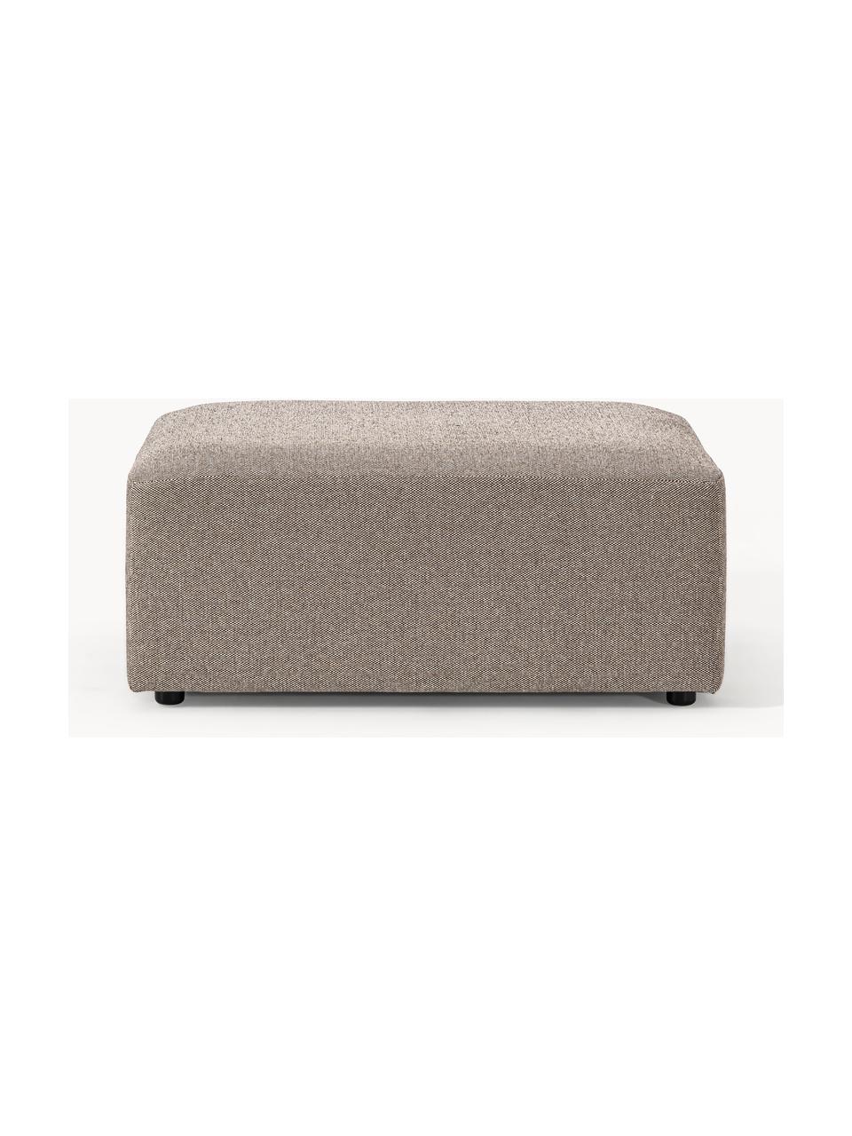 Hocker Melva, B 99 x T 72 cm, Bezug: 100 % Polyester Der strap, Gestell: Massives Kiefern- und Fic, Füße: Kunststoff Dieses Produkt, Webstoff Greige, B 99 x T 72 cm