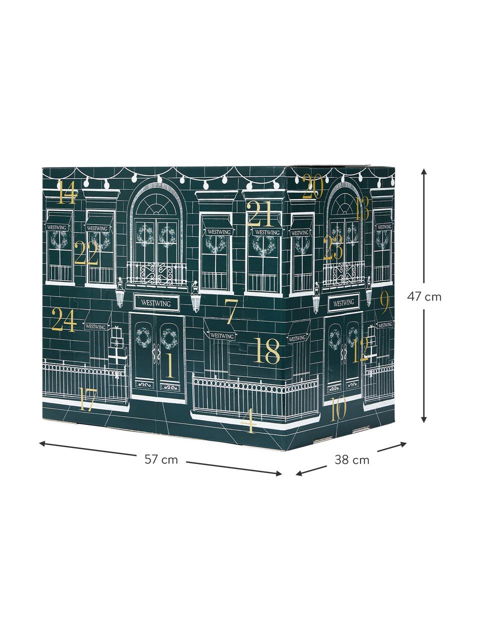 Calendario de Adviento Westwing, Caja: papel, Verde, An 57 x Al 47 cm