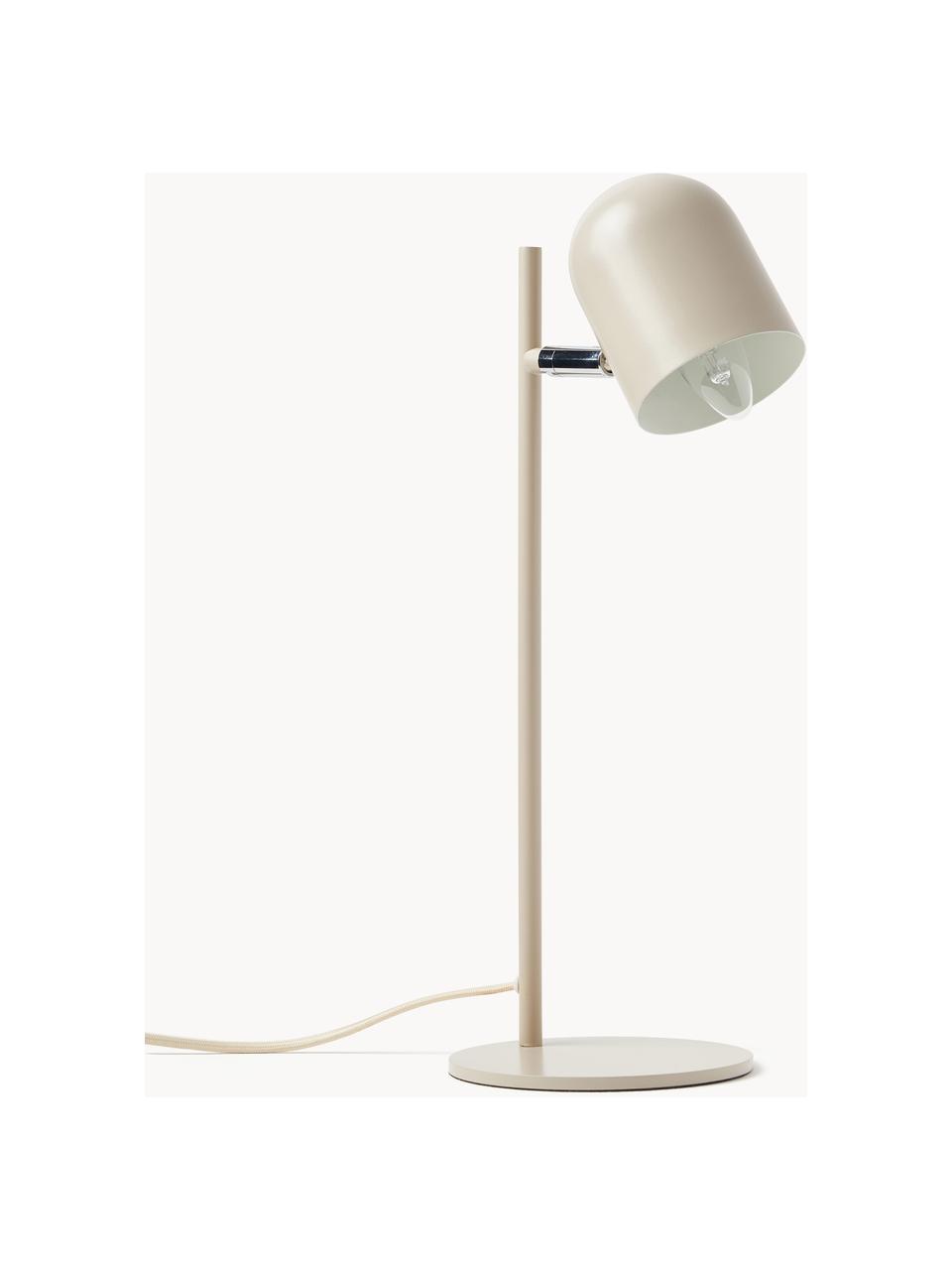 Lampe à poser en métal Almo, Beige clair, Ø 17 x haut. 44 cm