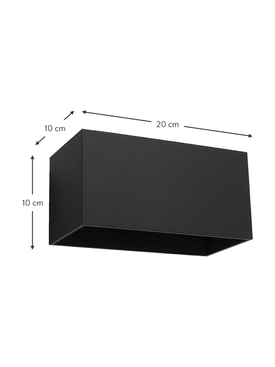 Aplique Geo Maxi, estilo moderno, Pantalla: aluminio, Negro, An 20 x Al 10 cm