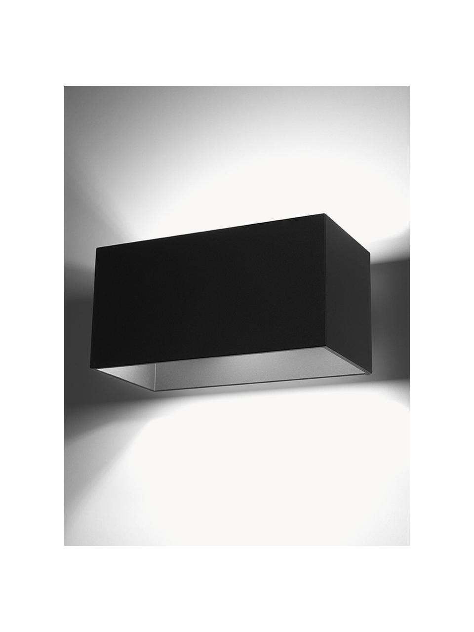 Wandlamp Geo Maxi, Lampenkap: aluminium, Zwart, B 20 x H 10 cm