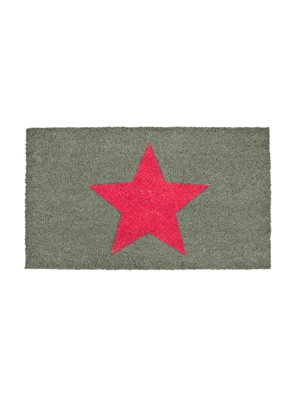 Wycieraczka Big Star, Szary, oliwkowy zielony, różowy, S 45 x D 75 cm