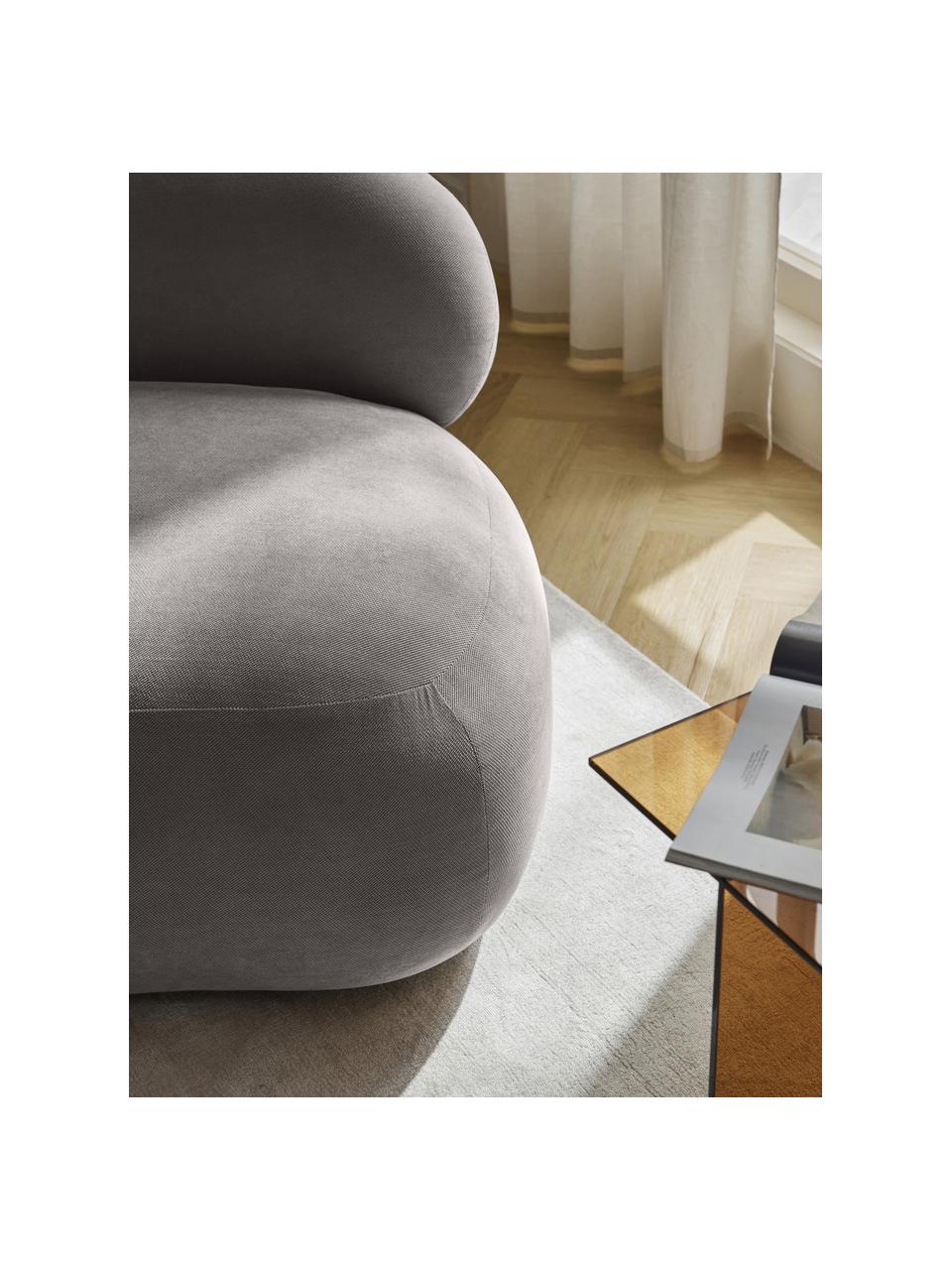 Loungesessel Alba, Bezug: 97 % Polyester, 3 % Nylon, Gestell: Massives Fichtenholz, Bir, Webstoff Taupe, B 102 x T 89 cm, Rückenlehne links