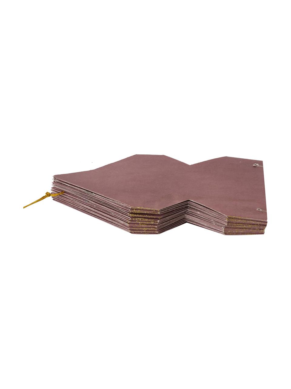 Komplet ręcznie wykonanych ozdób choinkowych Kassia, 3 elem., Papier pochodzący z recyklingu, Blady różowy, ciemny różowy, jasny różowy, Ø 30 cm
