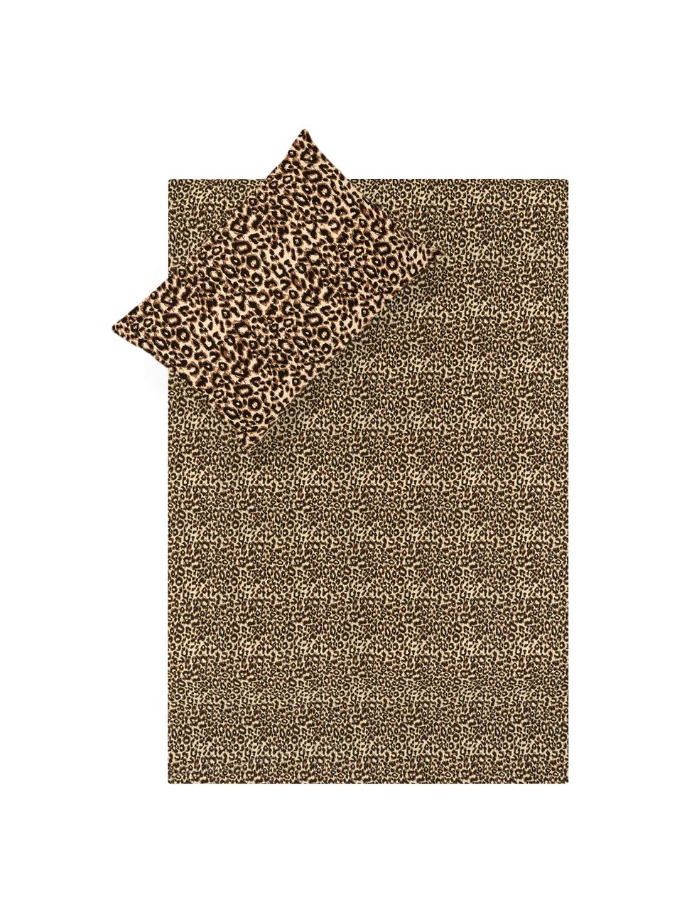 Set lenzuola in cotone  Leopard, Cotone, Marrone, beige, 250 x 280 cm