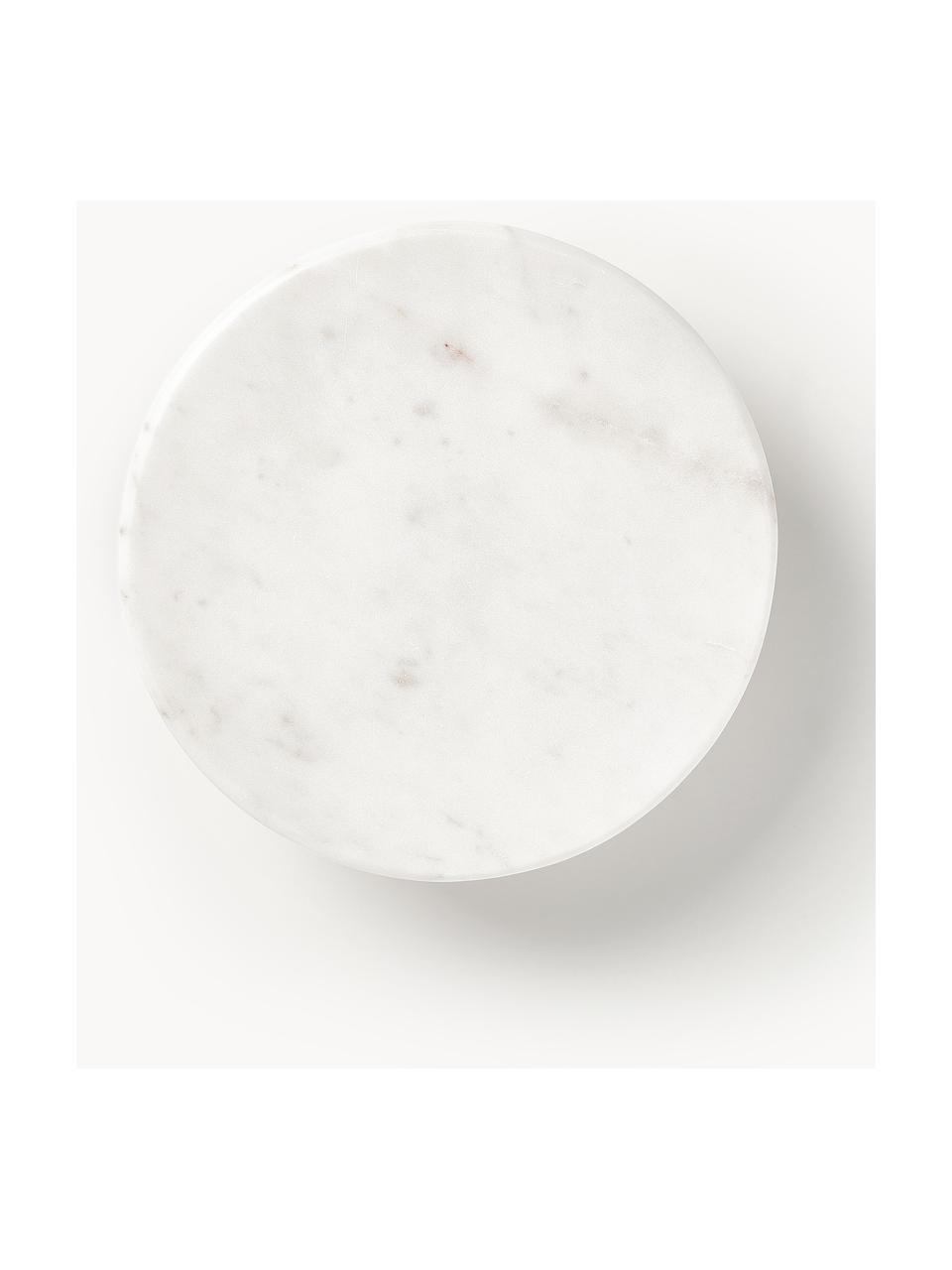 Alzatina in marmo Agata, Marmo, Bianco marmorizzato, Ø 30 x Alt. 9 cm