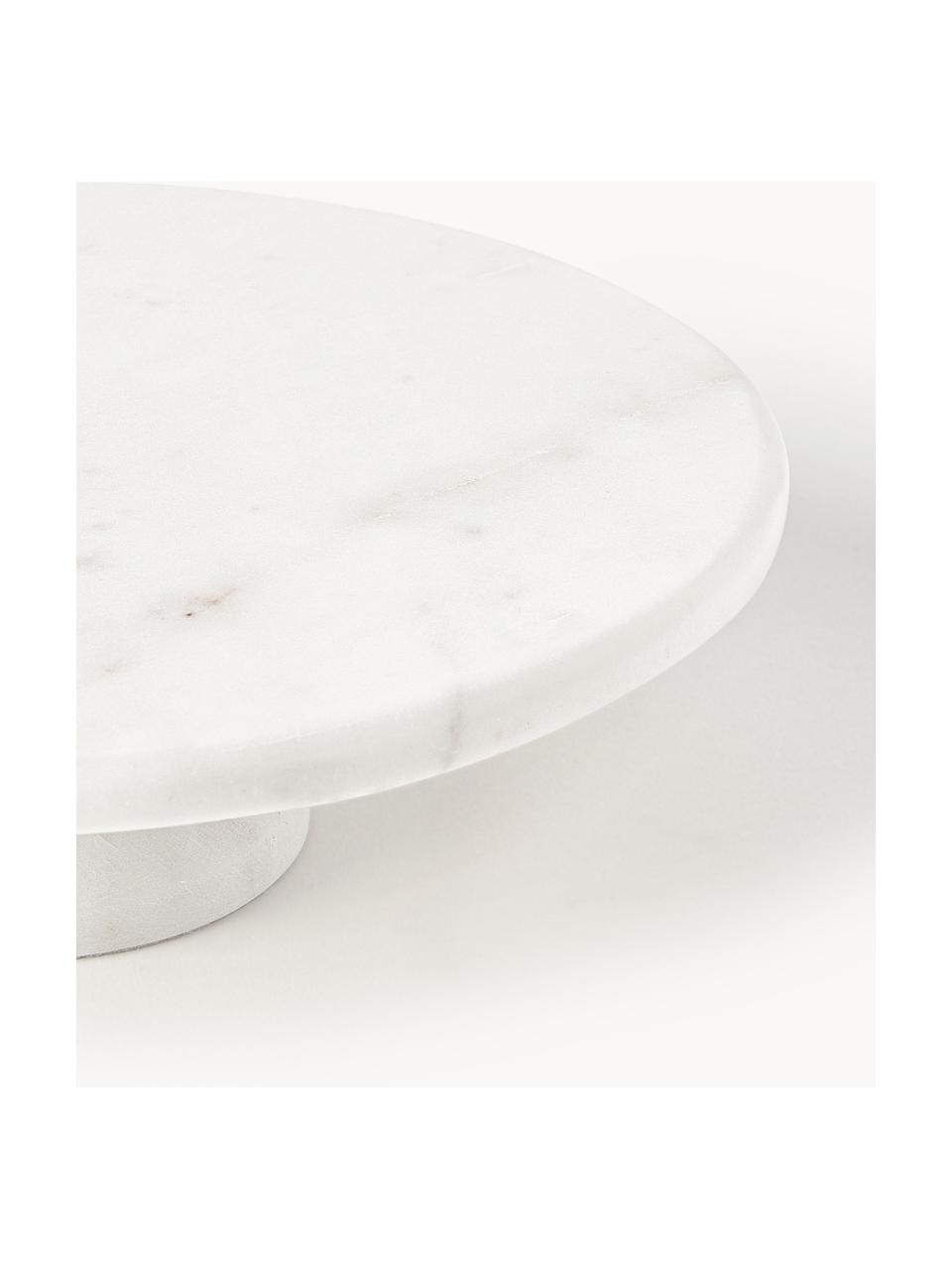 Tortenplatte Agata aus Marmor, Marmor, Weiß, marmoriert, Ø 30 x H 9 cm