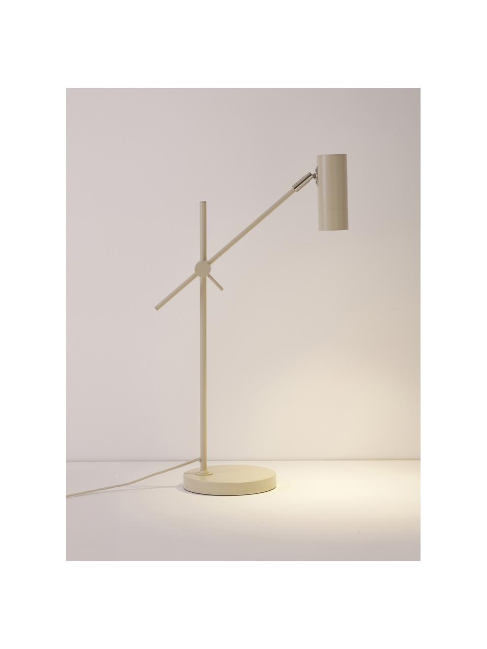 Bureaulamp Cassandra, Lampenkap: gepoedercoat metaal, Lampvoet: gepoedercoat metaal, Beige, D 47 x H 55 cm