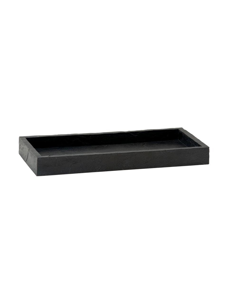 Taca o wyglądzie kamienia Slate, Poliresing o wyglądzie kamienia, Czarny, S 26 x W 3 cm