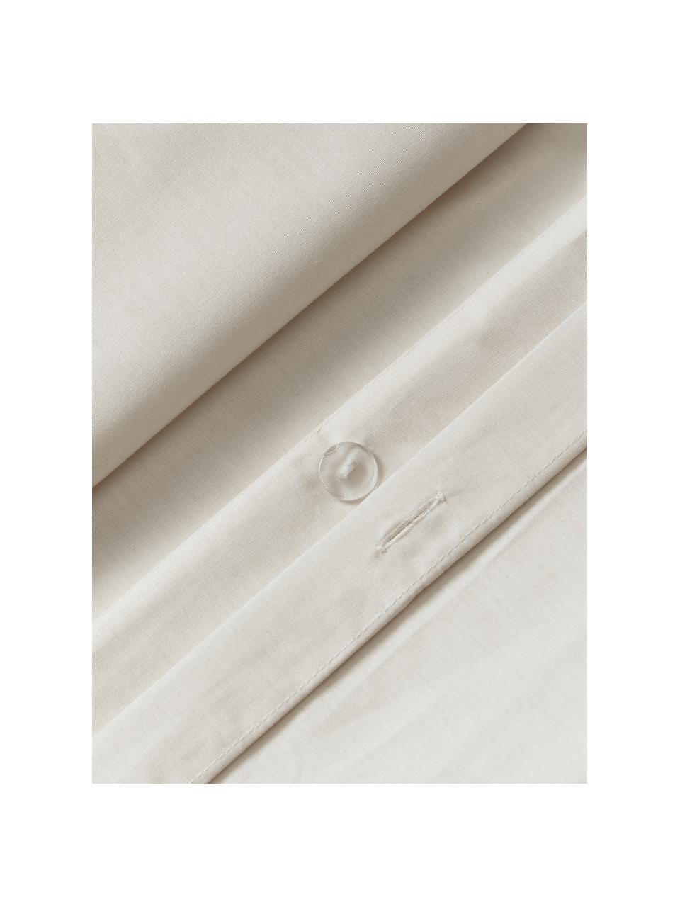 Housse de couette en percale de coton Elsie, Gris clair, larg. 200 x long. 200 cm