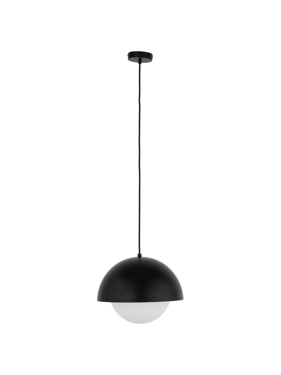 Lampa wisząca Lucille, Czarny, biały, Ø 35 x W 30 cm