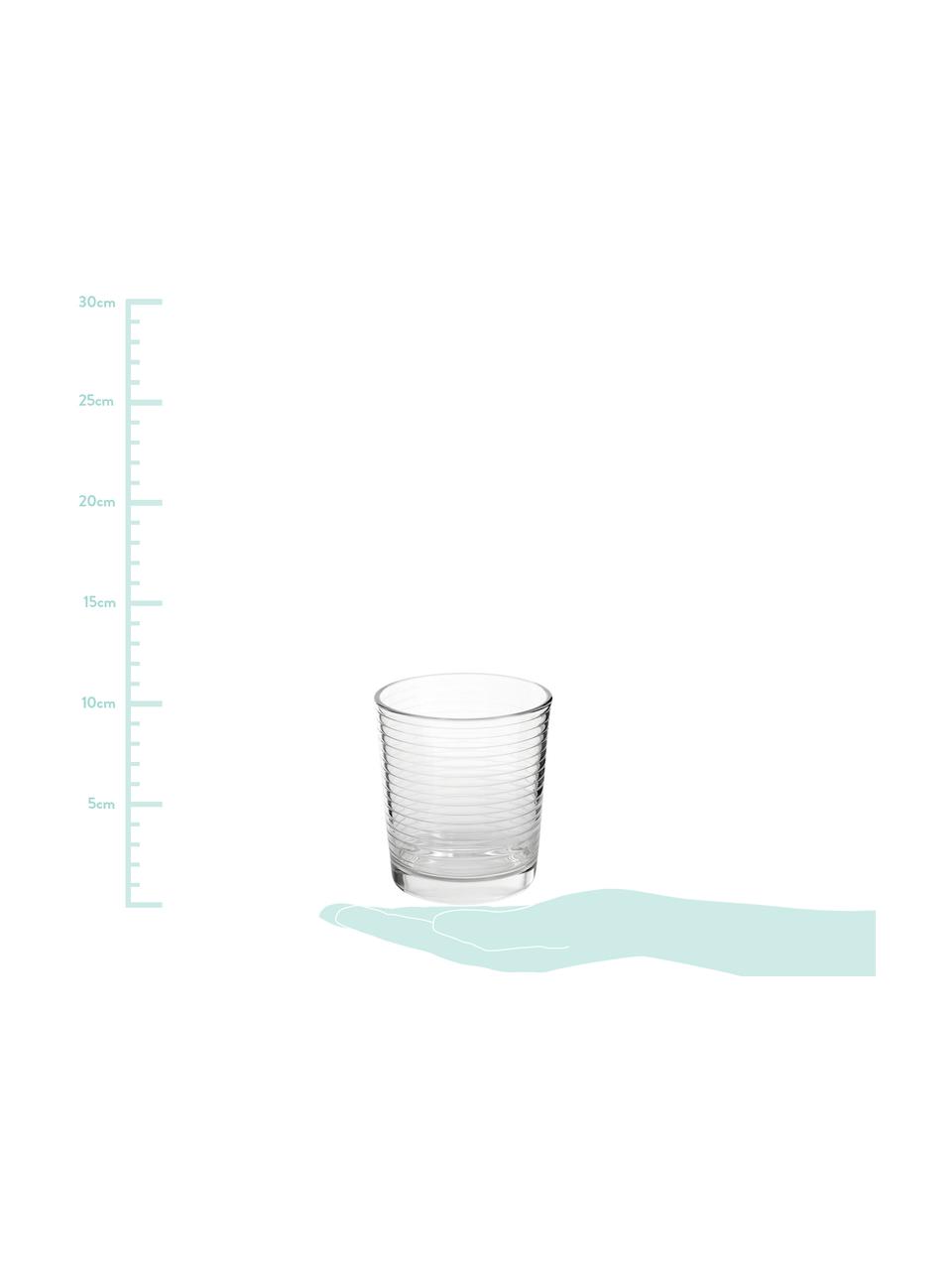Ensemble de verres à eau transparents à structure différente, 6 élém., Transparent