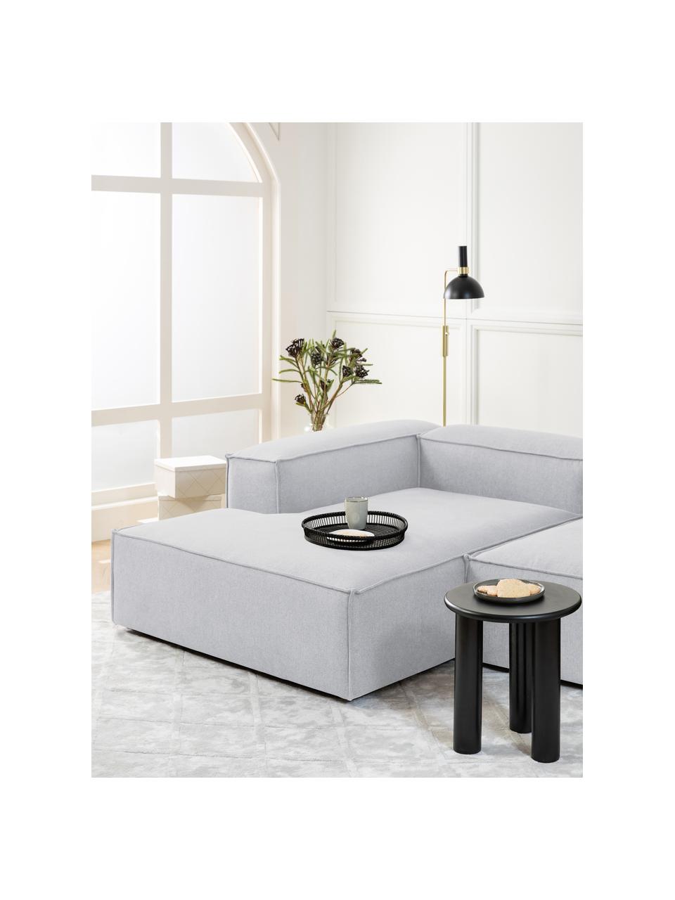 Modulo angolare Lennon, Rivestimento: 100% poliestere Con 115.0, Struttura: legno di pino massiccio, , Piedini: plastica, Tessuto grigio chiaro, Larg. 119 x Prof. 180 cm, chaise-longue a sinistra