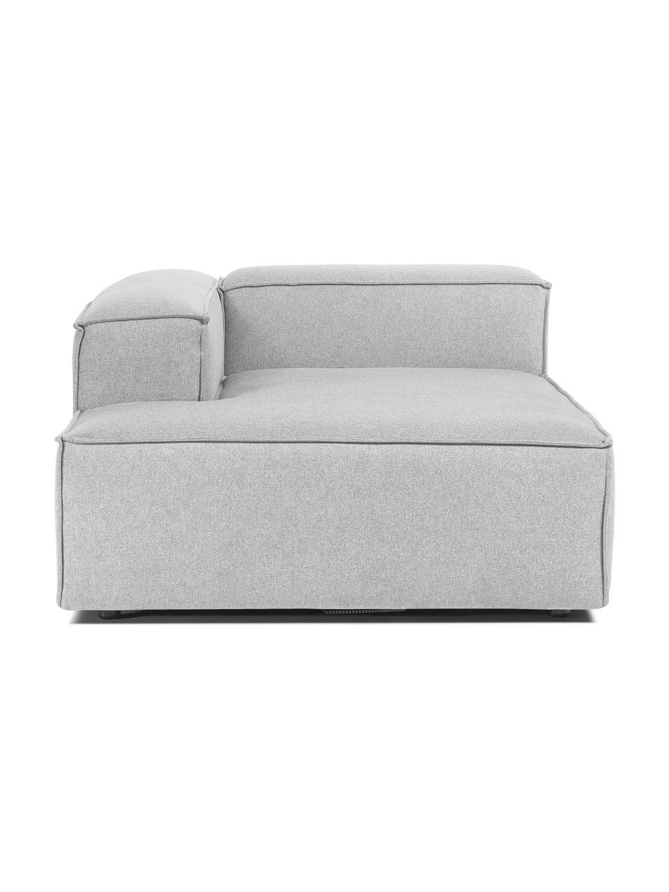 Diván modular Lennon, Tapizado: 100% poliéster Alta resis, Estructura: madera de pino maciza, ma, Patas: plástico, Tejido gris claro, An 119 x F 180 cm, chaise longue izquierda